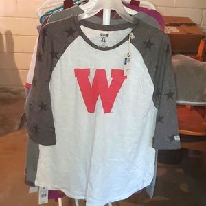 NWT Wisconsin 3/4 sleeve shirt